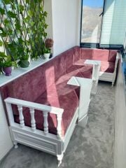 L BALKON SEDİRİ LAKE BEYAZ